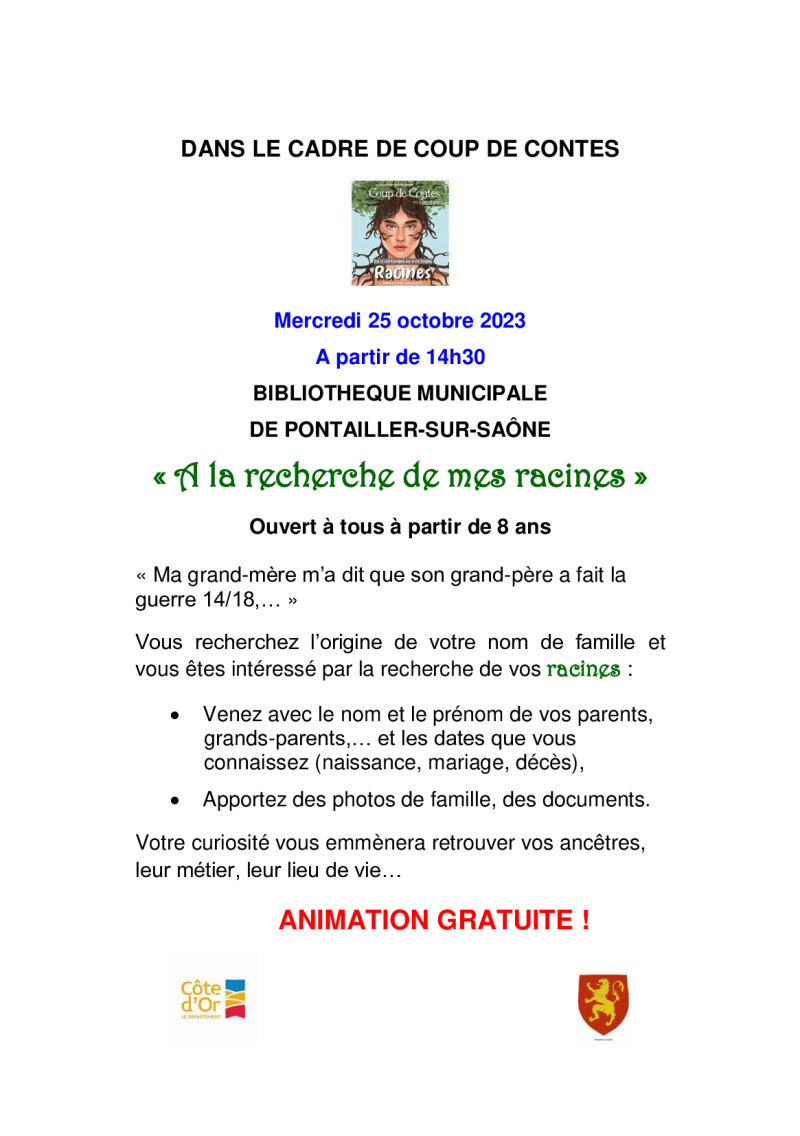 atelier genealogie