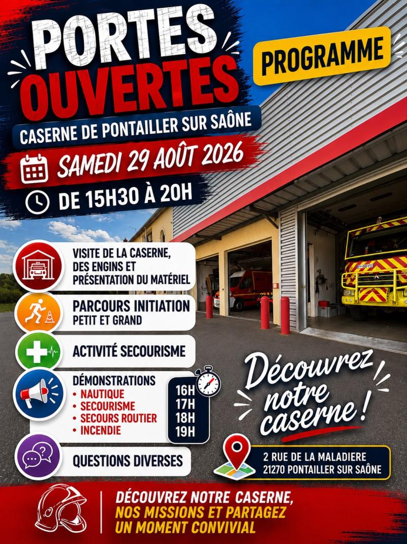caserne de pompiers avec camions