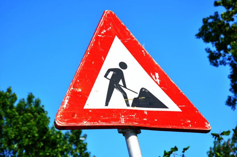 panneau travaux