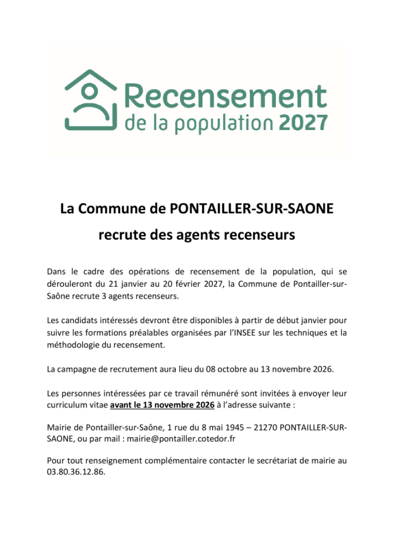 affiche recensement