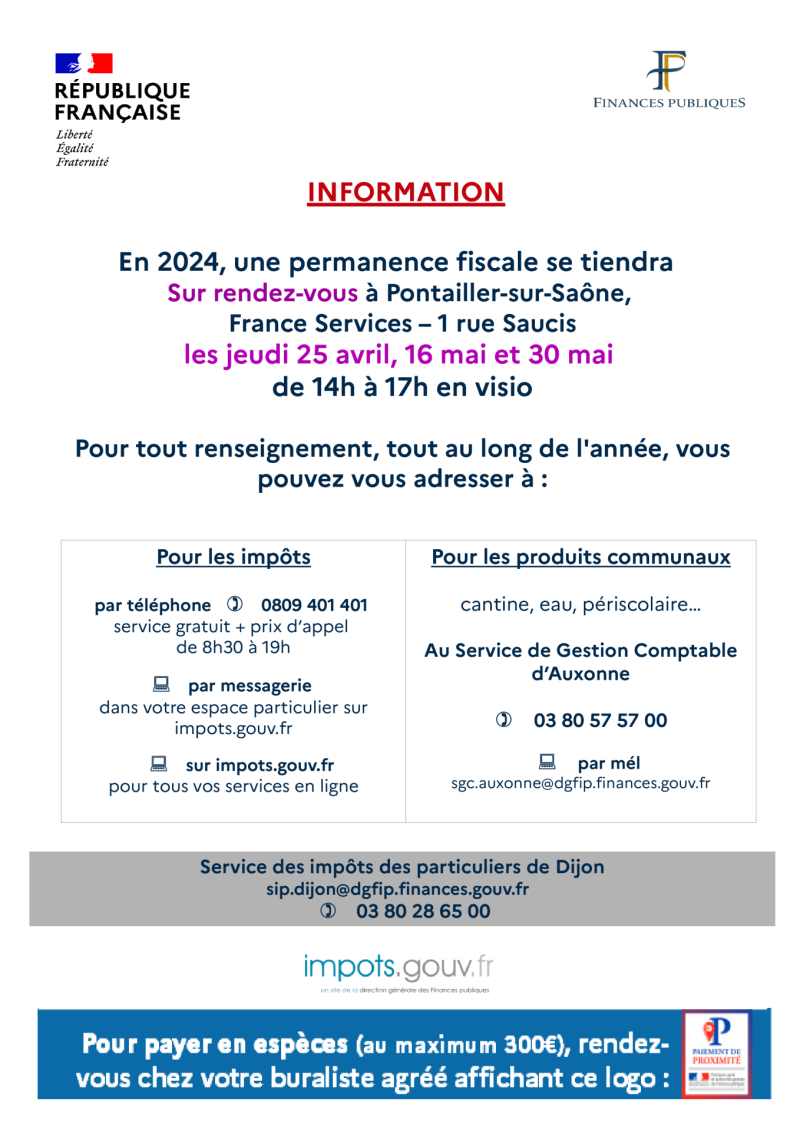 affiche permanence fiscale