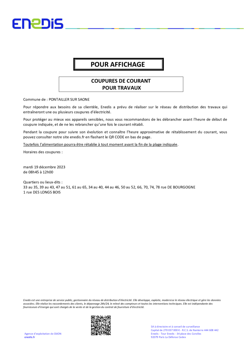 coupure de courant