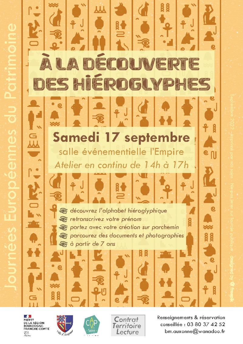 atelier hiéroglyphes