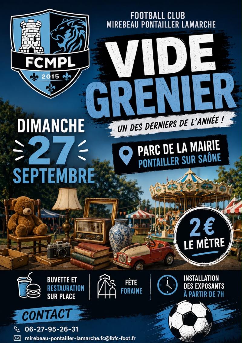 objets vendus dans un vide-greniers(livres, ballon, ours en peluche, etc.)