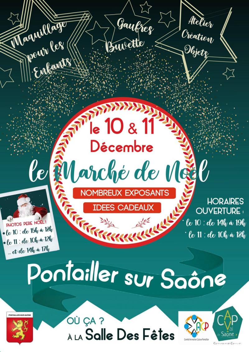 affiche marché de noël de pontailler